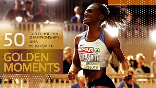 Dina Asher-Smith's record breaking sprint treble | 50 Golden Moments