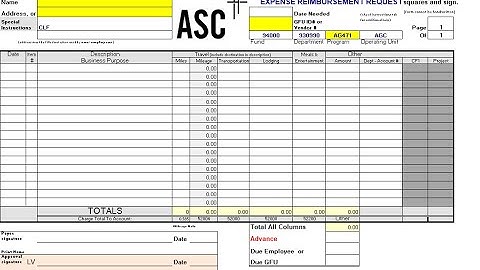Expense Reimbursement Form Tutorial