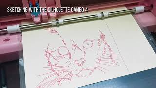 Sketching with the Silhouette Cameo 4 (blush pink edition)