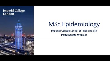 MSc Epidemiology Admissions Webinar November 2022