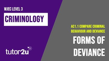 Forms of Deviance | WJEC Criminology | Unit 2 | AC1.1 Revision