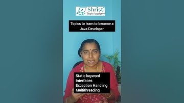 Roadmap to become a Java Developer - Part 1 Topics #shristitechacademy  #javatutorialforbeginners