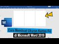 Cara Mudah Membuat Ukuran Kertas F4 di Word 2019 • #SimpleNewsVideo