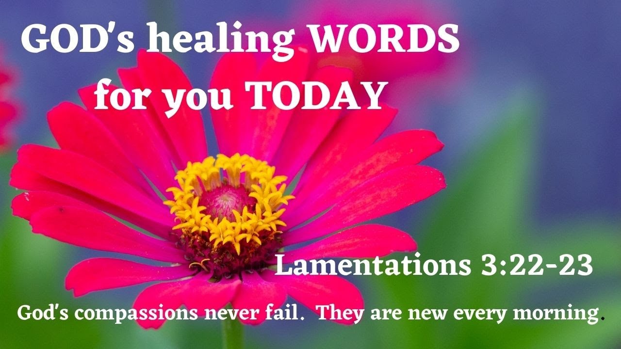  059 God s Healing Words Lam 3 22 23 With Soothing Background Music 