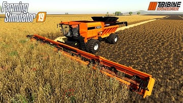 Farming Simulator 19 - TRIBINE T1000 Harvester with a Large Header 19 6 Meters