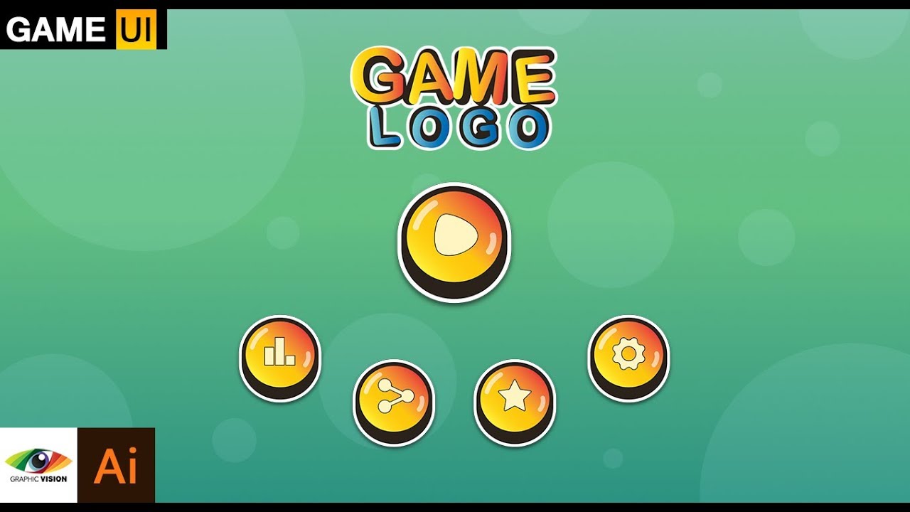 Vector design illustration for game ui , simple easy concept menu