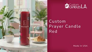 Red Prayer Candle Custom Candles LA