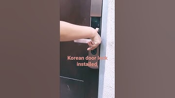 Korean door lock installed for our #tinyminimalisthouse