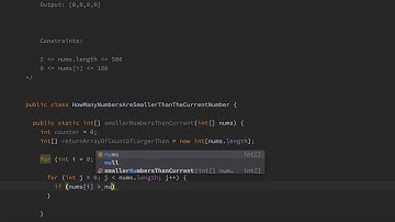 How Many Numbers Are Smaller Than The Current Number LeetCode Easy Problem