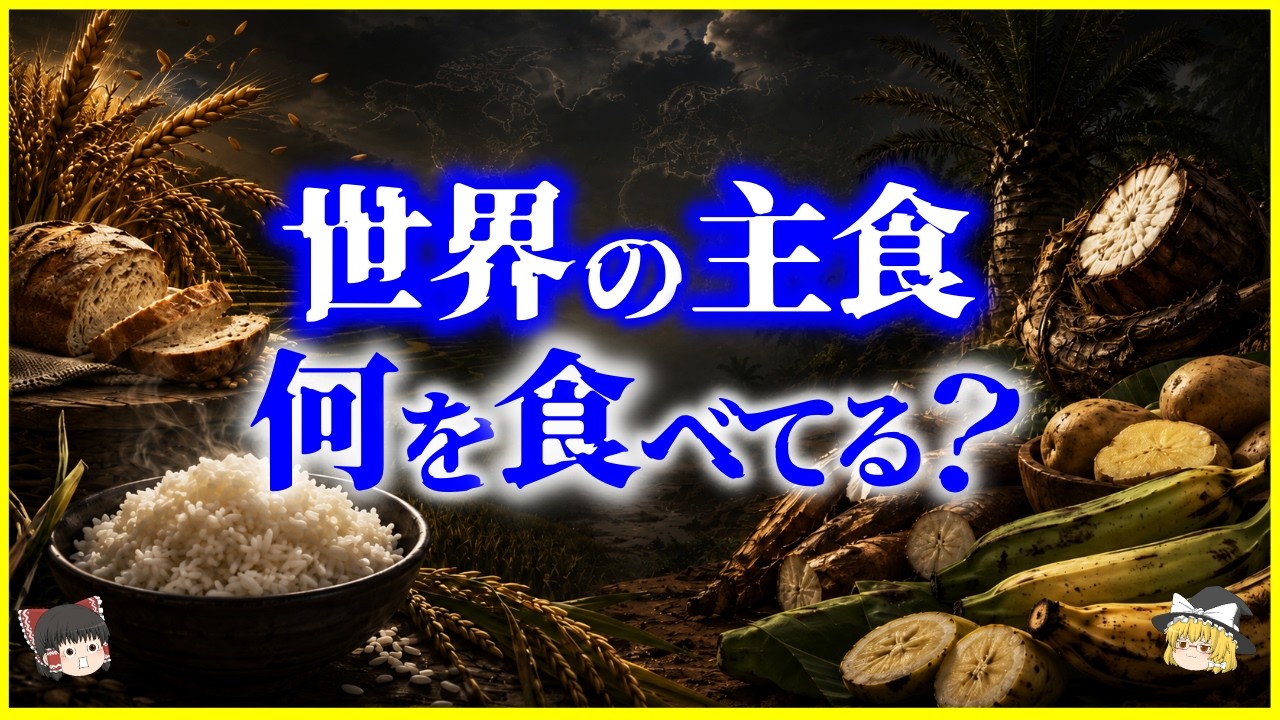 【ゆっくり解説】食文化と地理の関係…世界の主食、何を食べている?を解説/米・小麦・イモ…人類が選んだ“最適解”…なぜ国によって主食が違うのか?