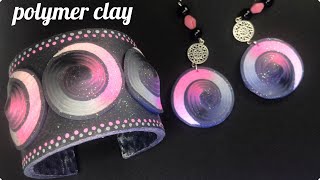 DIY Polymer Clay Bracelet and Earrings. Spiral Cane Tutorial. DIY Polymer Clay Bracelet and Earrings. Spiral Cane Tutorial.