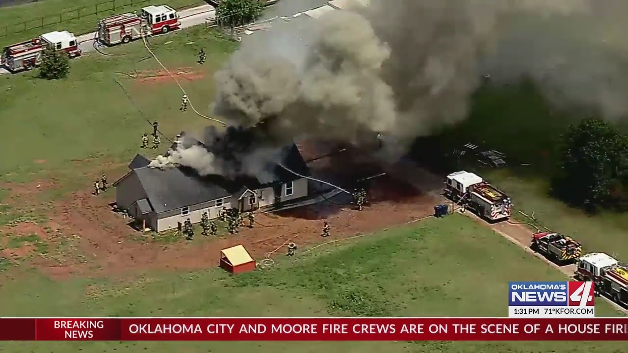 Crews battling house fire in Southeast Oklahoma City - YouTube