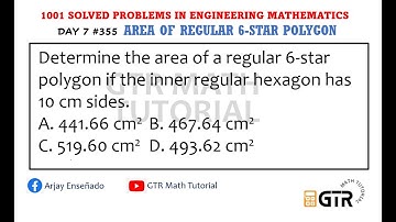 AREA OF REGULAR 6-STAR POLYGON | 1001 SOLVED PROBLEMS IN ENGINEERING MATH #355
