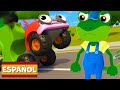 5 pequeñas volquetas | Garaje de Gecko | Carros para niños | Vídeos educativos