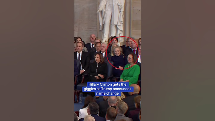 Hillary Clinton gets the giggles as Trump announces name change