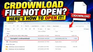 CRDOWNLOAD File Not Open? Here's How to Open It!
