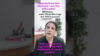 Living separately for years? You’re STILL legally married! #lawwithraji #divorcelawindia #viralpost