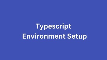 environment setup for typescript on windows