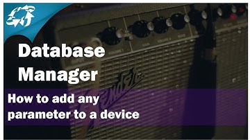 AVCAD Dabatase Manager - How to add any parameter to a device