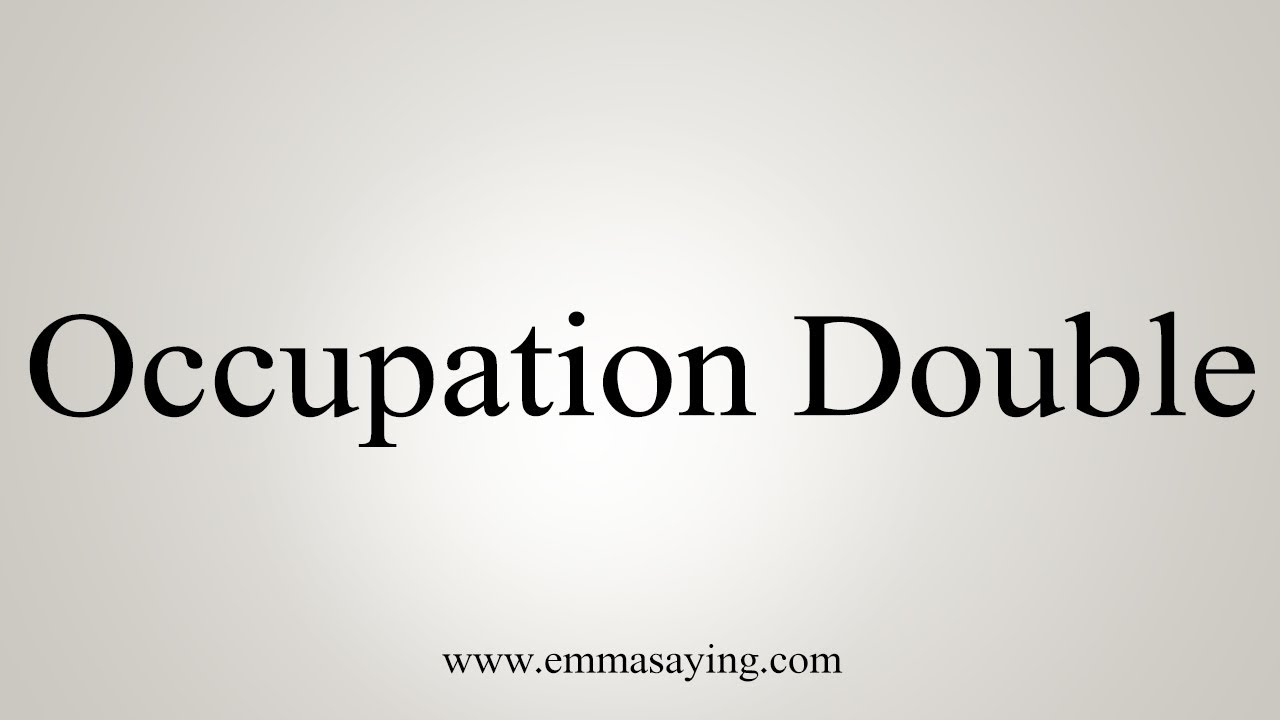 how to say in english jamun How To Pronounce Occupation Double