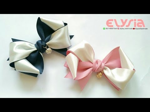 Twisted Hair Bow Tutorial Diy By Elysia Handmade Youtube