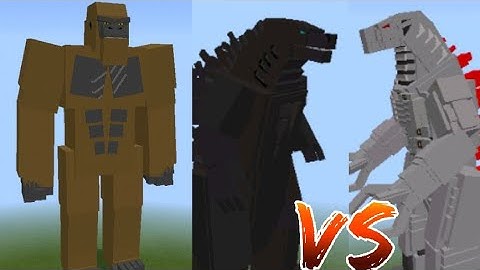 Kong and Godzilla Vs Mecha Godzilla - Minecraft Mob Battle