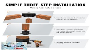 VEVOR Pergola Bracket Kit 6''x6'' 4pcs 3 Way Heavy Duty Corner Bracket Woodworks