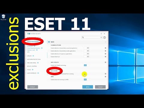 فيديو: كيفية إضافة استثناءات إلى Eset