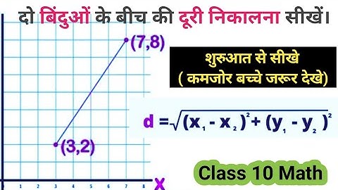 दो बिंदुओं के बीच की दूरी कैसे निकालें | Do Binduo Ke Beech Ki Doori Kaise Nikale | Distance Formula