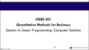 Linear programming   Computer solution