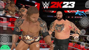 WWE 2K23 Wii Game For Dolphin Emulator On Android Mobile Device |Batista Vs. Bray Wyatt Raw|Gameplay