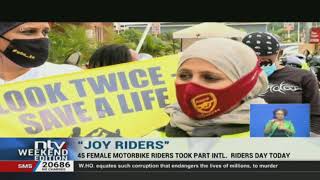 Kenyan female motorbike riders take part in International Female Riders Day