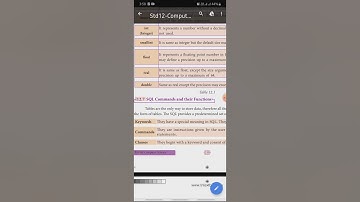 12th computer science chapter 12 sql commands and their function