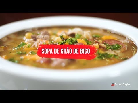 Sopa de Grão de Bico - Divino Minuto - Receitas Divinas