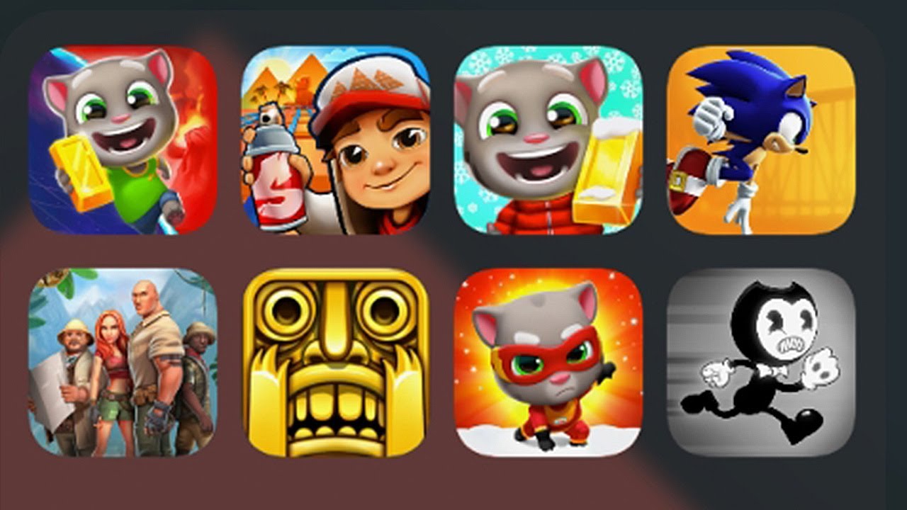 ZOMBIE TSUNAMI, Tom Hero Dash, Subway Surfers, Candy Crush Saga