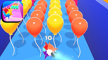 Balloon Pop Rush ​- All Levels Gameplay Android,ios (Levels 1-4)