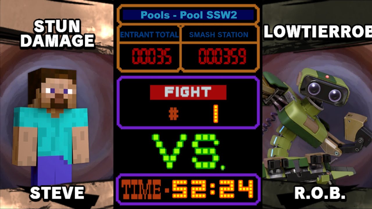 Smash Station: #359 - NVA | StuN Damage vs lowtierrob - Pools - Pool SSW2