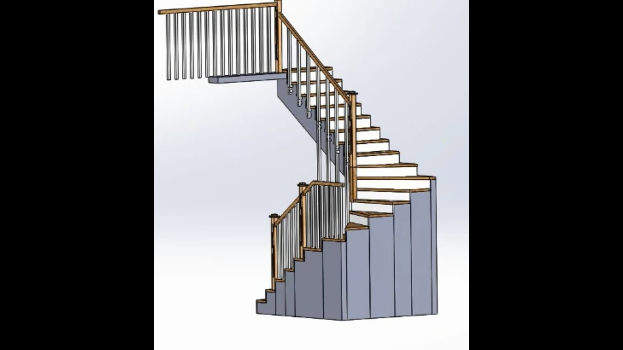 Облицовка бетонной лестницы и расстановка балясин и столбов ограждений ...