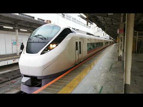【雪のちらつく上野駅を発車！】常磐線特急ときわ53号勝田行き E657系K18編成 あゝ上野駅を2コーラス鳴らし上野駅17番線発車