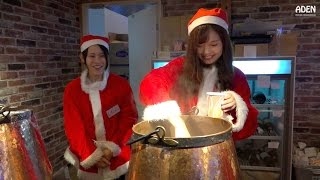 Christmas Street Food Market in Fukuoka, Japan