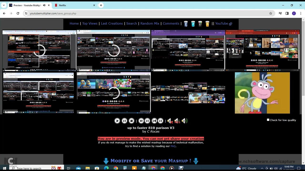 up to faster 810 parison V3