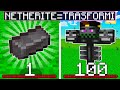 MINECRAFT MA OGNI NETHERITE MINATA = TI TRASFORMI