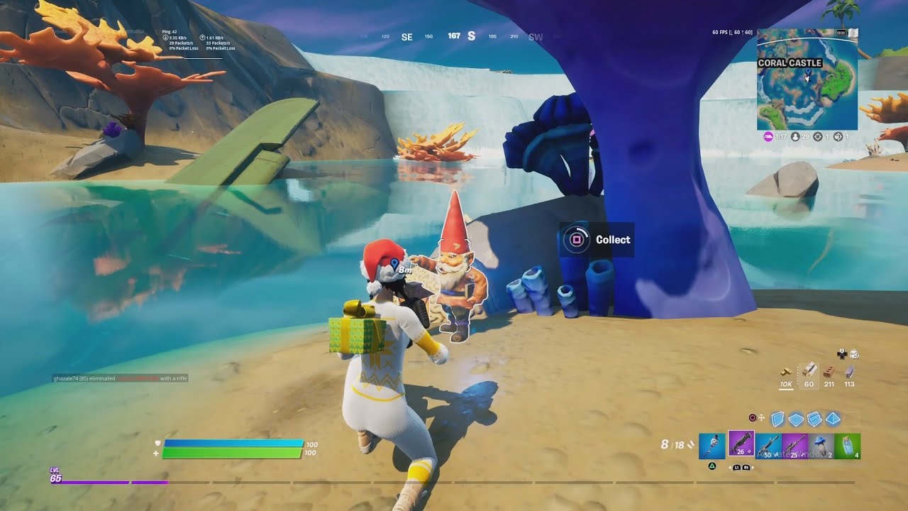 FIND GNOMES IN CORAL CASTLE QUICK CHALLENGES FORTNITE BATTLE ROYALE