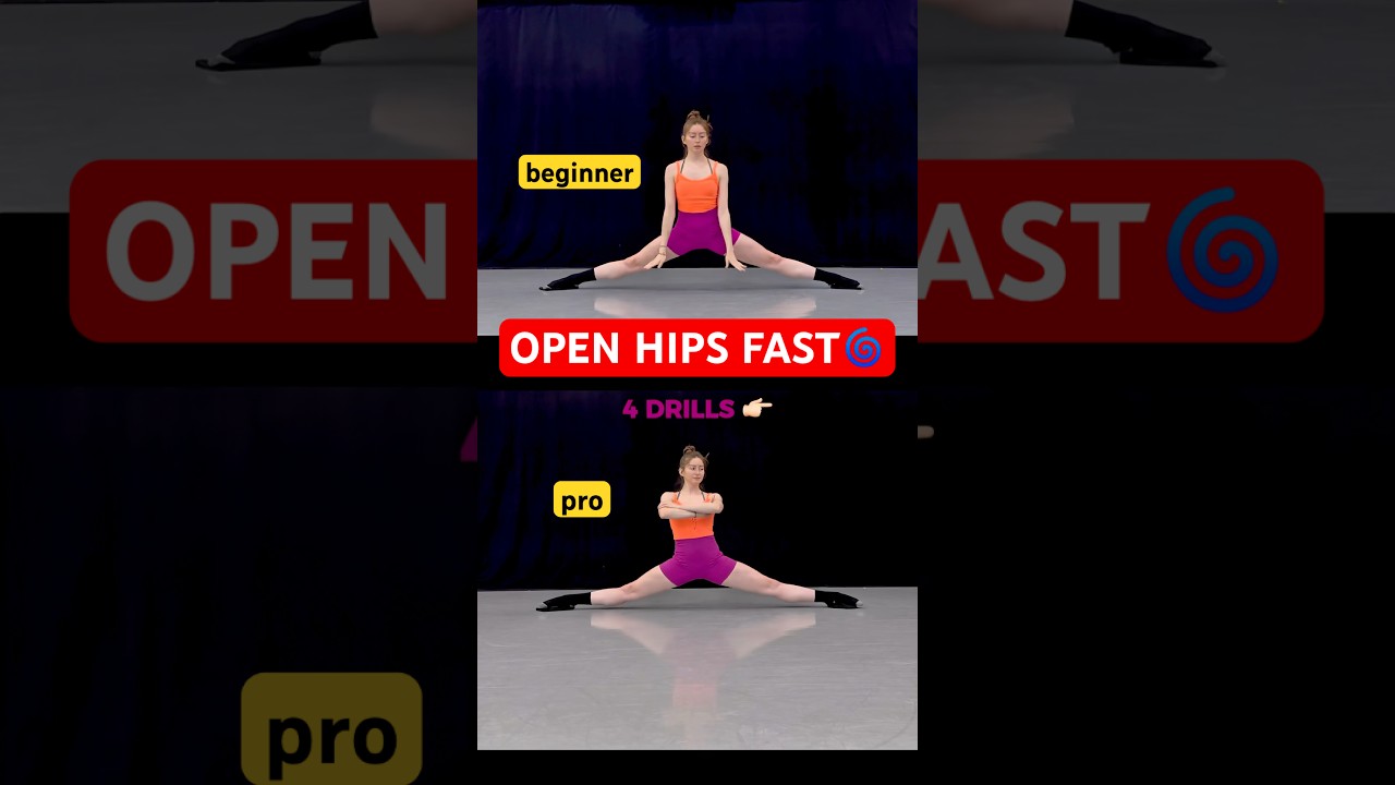 4 Exercises That Open Your Hips WIDE 🌀(Middle Split) #flexibility #stretching #shorts #yoga