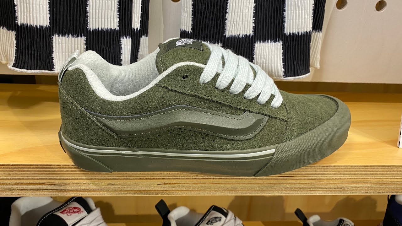 Vans Men\'s Knu Skool Utility Mono Olive Green Suede Skate Shoes sizes NIB Vans Knu-Skool Utility - Mono Olive for sale | eBay main image 3