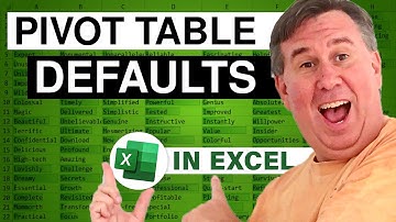 Excel Pivot Power Play: Pivot Table Defaults - Episode 2072