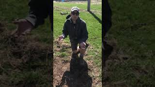 Cutting hop rhizomes