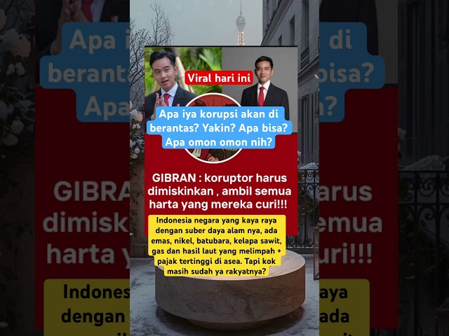 Katanya koruptor yang suka korupsi harus di berantas? Apa iya? #short #vidioshort #fyp