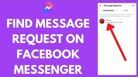 How to Find Message Request on Facebook Messenger App 2021