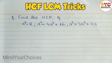 lcm and hcf | lcm and hcf tricks | hcf and lcm aptitude trick @MindYourChoices